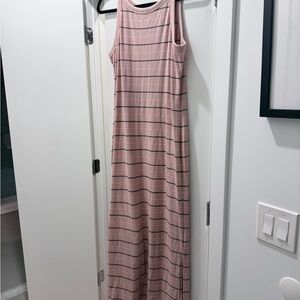 a new day Pink and Black Striped Maxi Dress